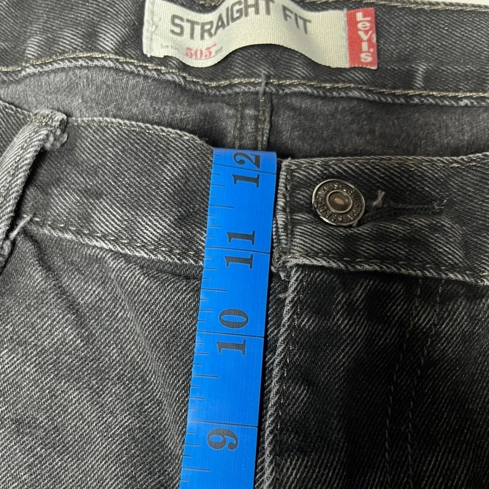 Levi's 505 Men's 40x32 Straight Leg Jeans Faded Black Denim Classic‎